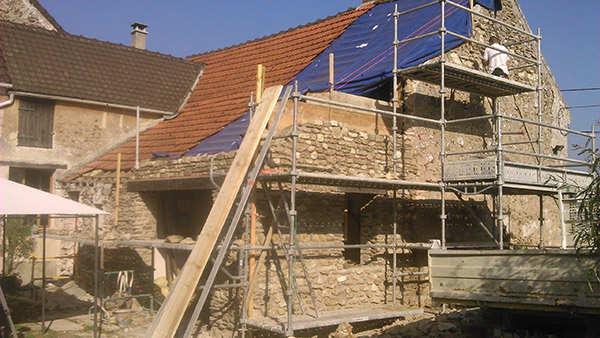 Avant travaux de surélévation de maison